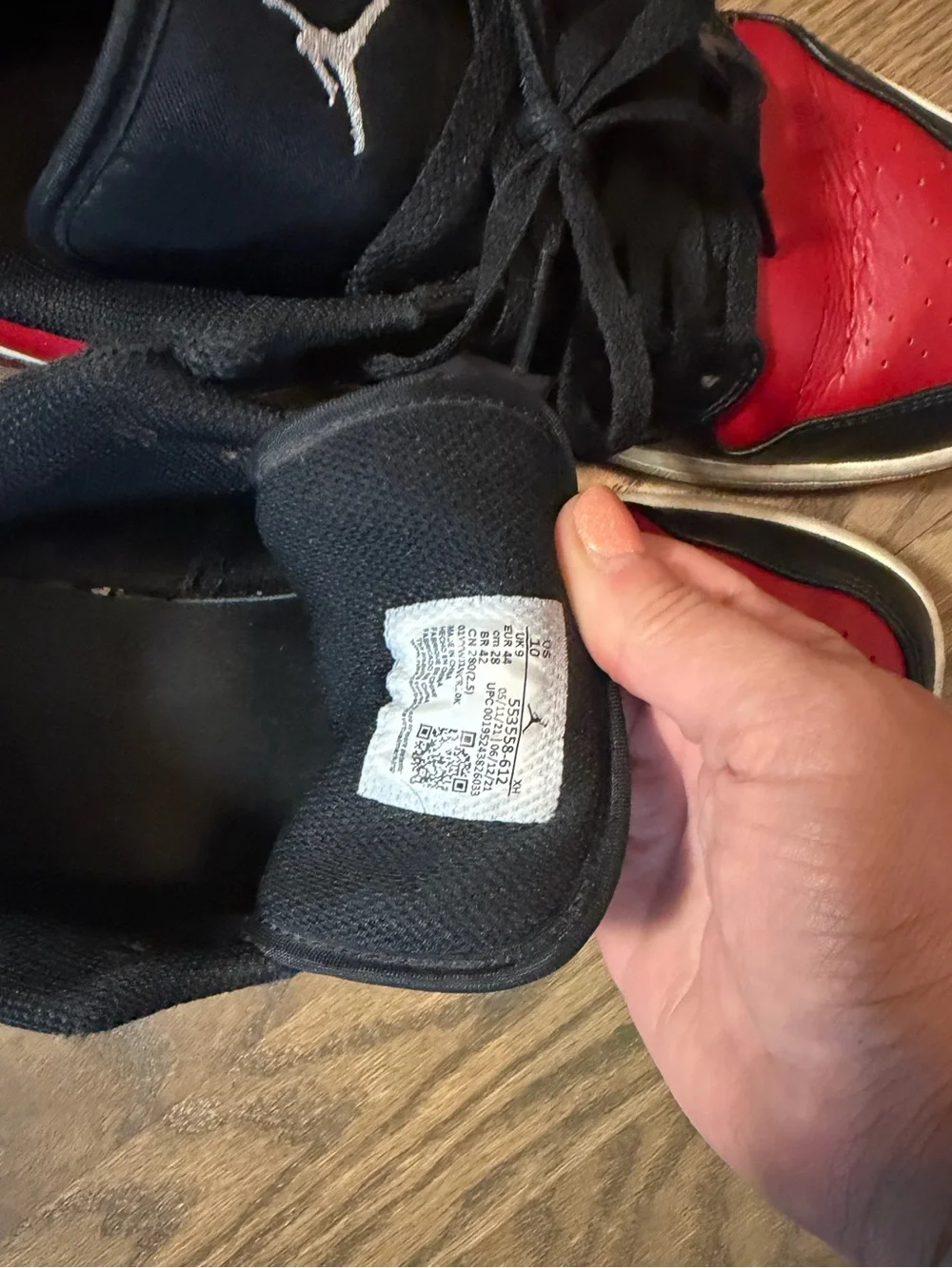 Jordan Low Top Sneakers - Black, Red, White
